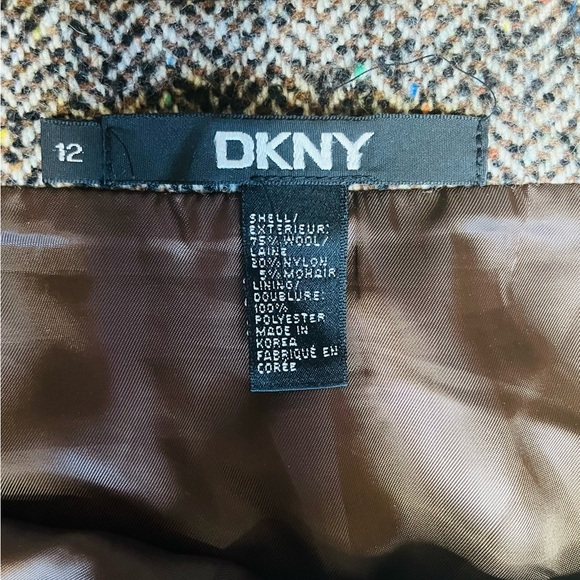 🌞3/$18🌞Vintage DKNY 90s Wool Blend Tweed Skirt, Sz 12 - Picture 4 of 5